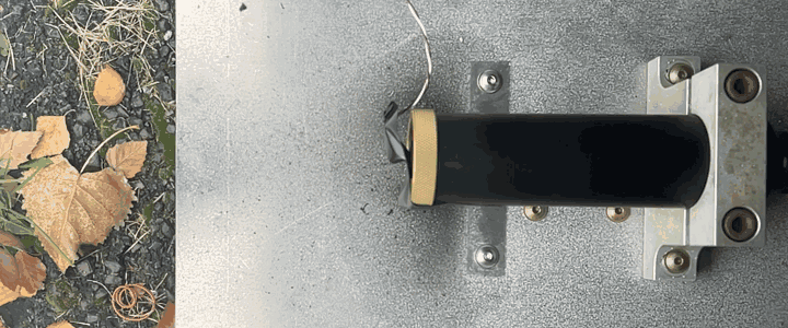 Rocket motor firing on a test stand